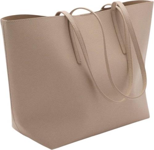 MANGO Pebbled Effect Shopper bag U - Skuldertasker hos Magasin