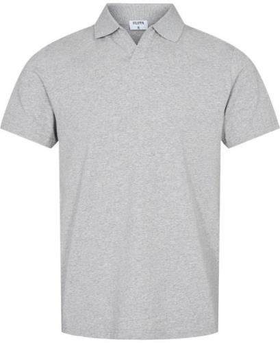 Filippa K Stretch Cotton Polo Tshirt Mand Light Grey Kortærmede Poloer...