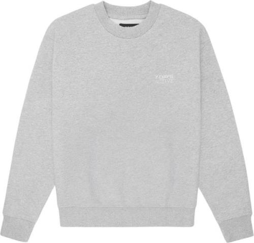 7 Days Active Organic Fitted Crewneck Kvinde 022 Heather Grey Sweatshi...