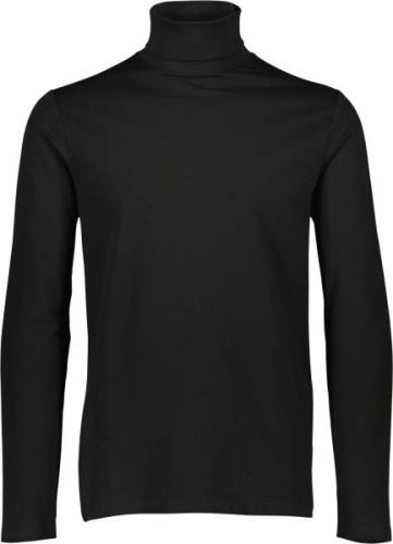 Lindbergh Tshirt med Rullekrave Mand Sort Langærmede T-shirts Slim Fit...