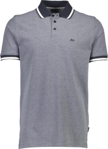 Lindbergh Cotton Pique Polo S/S Mand Blå Kortærmede Poloer Str XXXL - ...