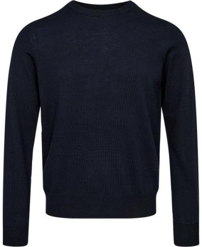 Magasin Morgan 2 100% RWS Merino Wool Mand Navy Sweaters Str L Merino