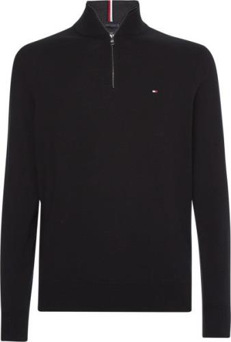 Tommy Hilfiger Pima ORG CTN Cashmere ZIP Mock Mand Bds Turtlenecks Str...