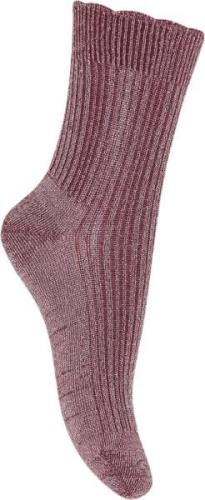 mpKids Celosia Glitter Socks Str 29/32 - Maroon Strømper Viskose hos M...