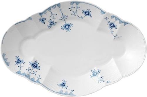 Royal Copenhagen Blå Elements 38 cm. fad Hvid, Blå Str L: 38 cm. - Ser...