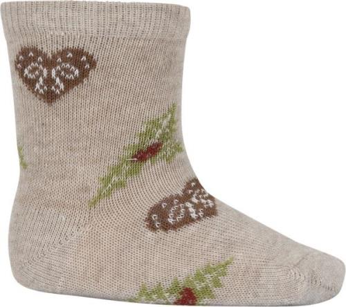 mpKids Christmas Socks Str 29/32 - Beige Melange Strømper hos Magasin