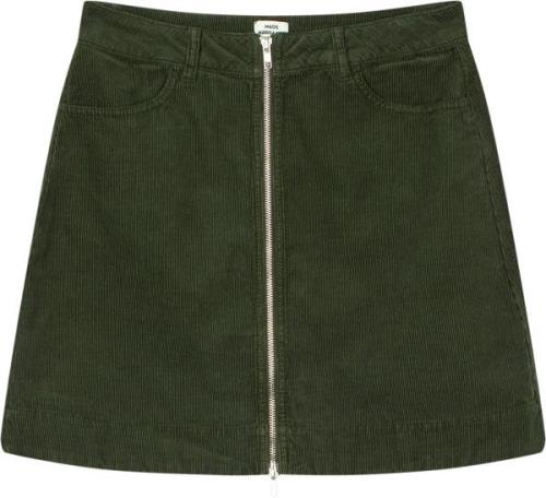 Mads Nørgaard - Copenhagen Mini Cord Riva Skirt Kvinde Grøn Korte Nede...