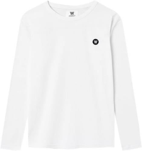 Wood Wood Mel Longsleeve Gots Mand White Langærmede T-shirts Str L - h...