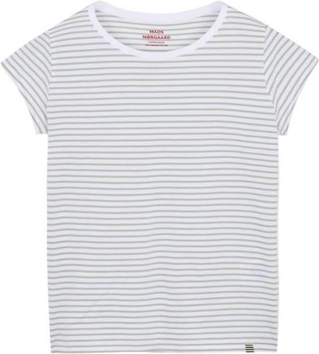 Mads Nørgaard - Copenhagen Organic Jersey Stripe Teasy Tee FAV Kvinde ...