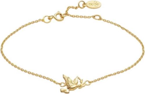 With love darling Peace Bracelet Vermeil (925 Sterling Silver Gold Pla...