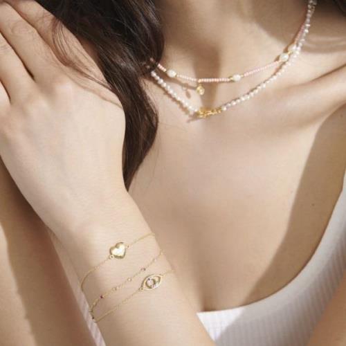 With love darling Heartbeat Bracelet Vermeil (925 Sterling Silver Gold...