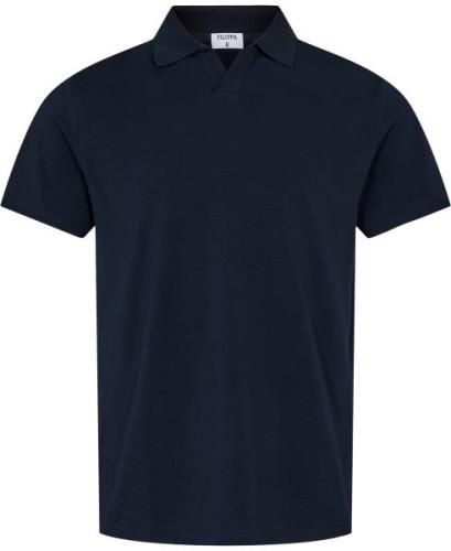 Filippa K Stretch Cotton Polo Tshirt Mand Navy Kortærmede Poloer Str L...