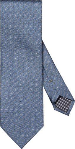 ETON Mid Blue Geometric Print Silk Tie 80 - Slips hos Magasin