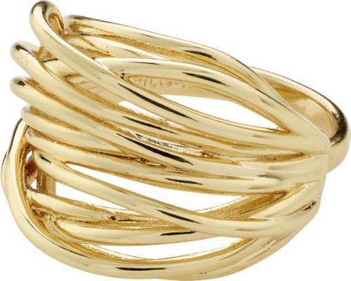 Pilgrim Pamela Recycled Ring Goldplated one size - Ringe hos Magasin