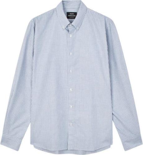 Mads Nørgaard - Copenhagen Cotton Oxford Sune Stripe Shirt BD Mand Hvi...