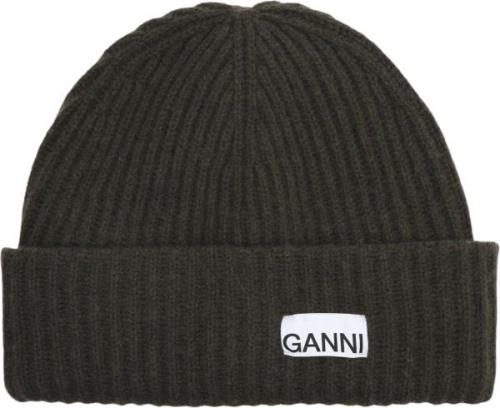 Ganni Structured Rib Beanie ONE SIZE - Huer hos Magasin