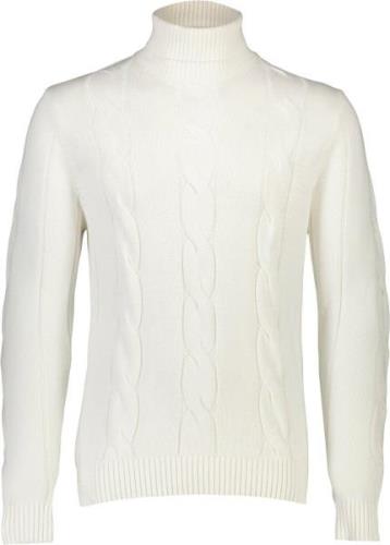 Lindbergh Mega Cable Rollneck Mand Hvid Turtlenecks Str L - hos Magasi...