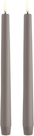 Uyuni LED Taper Candle, Sandstone, Smooth, 2pack, 2,3x25 cm Sand - Led...