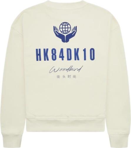 Woodbird Wbcupe Globe Crew Kvinde Off White Sweatshirts Str L - hos Ma...