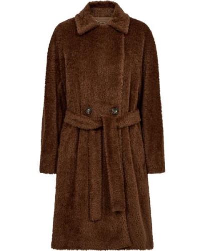 Marella Ippy Coat 100% Virgin Wool & Alpaca Blend Kvinde Biscuit Vinte...