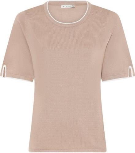 Micha BB Jumper_ Bbviscoseknitw. Edge Kvinde Camel Kortærmet Strik Str...