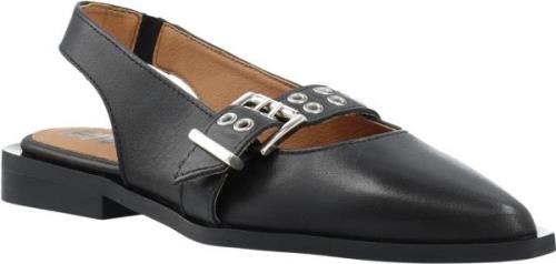 Bianco Biavictoria Single Buckle Slingback Leather Kvinde Black Crust ...