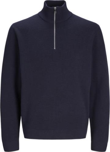 Jack & Jones Jprblamilano Stitch Knit Half ZIP S Mand Night Sky Turtle...