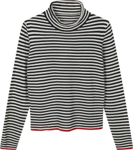 Mads Nørgaard - Copenhagen One Stripe Elsa Knit Kvinde Sort Sweaters S...