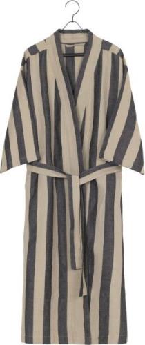 ferm LIVING Field Robe Sand/black Morgenkåber Str ACCESSORIES - hos Ma...