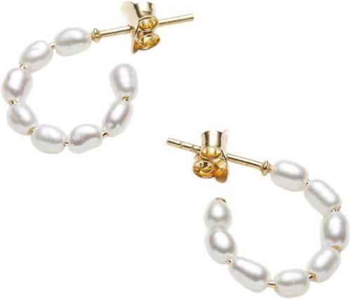 With love darling Small Hoop Pearl Earring ONE SIZE - Creoler hos Maga...