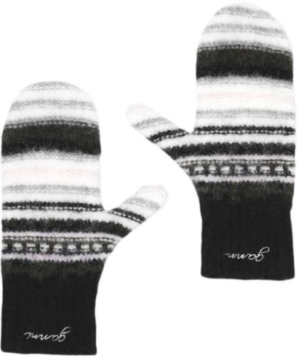 Ganni Striped Soft Wool Mittens ONE SIZE - Vanter hos Magasin