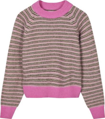 Mads Nørgaard - Copenhagen Stripey Martha Sweater Kvinde Lyserød Og Sa...