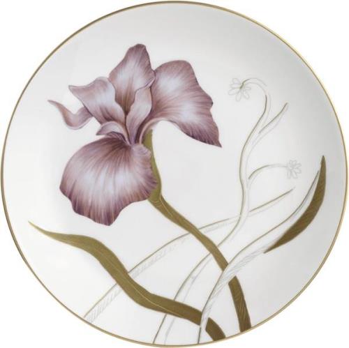 Royal Copenhagen Flora Tallerken Iris 19 cm Hvid Str 19 cm - Kage & De...