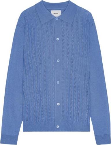 NN07 Thor LS Polo 6584 Mand Blue Jasper Cardigans Str L - hos Magasin