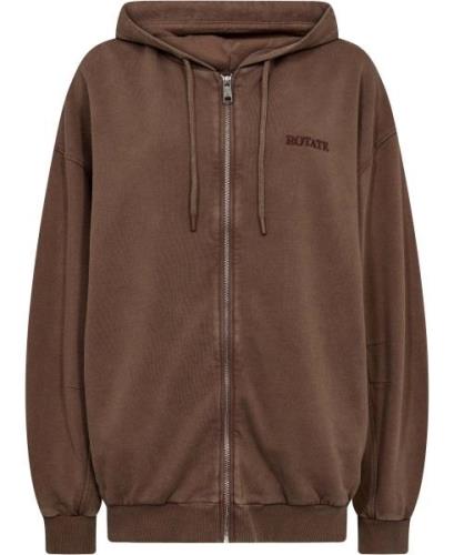 ROTATE Birger Christensen Oversized Sweat Hoodie Kvinde Mustang Hættet...