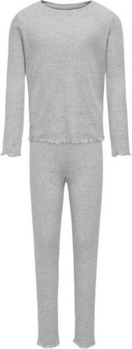 ONLY Kogmunte Loungewear L/S Pant SET JR Str 134/140 - Grå Nattøj hos ...