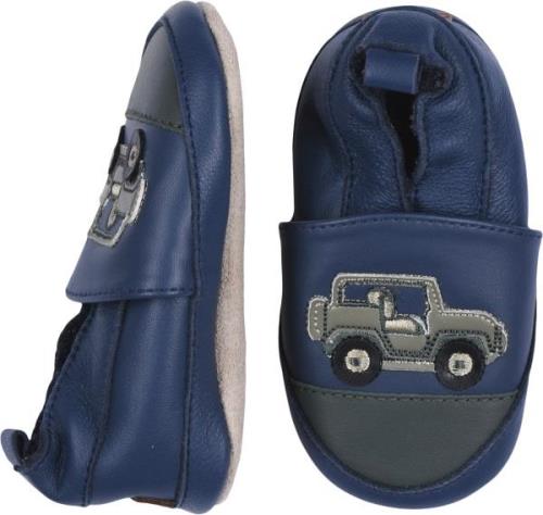 Melton Leather Shoe Jeep Blue Hjemmesko Str 0-6M - hos Magasin