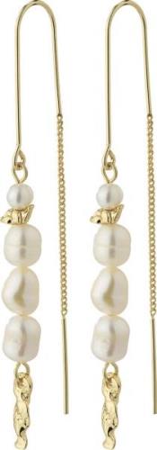 Pilgrim Berthe Pearl Chain Earrings Goldplated one size - Ørehænger ho...