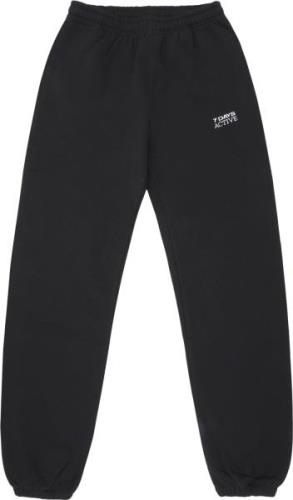 7 Days Active Organic Fitted Sweatpants Kvinde 001 Black Sweatpants St...