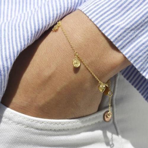 With love darling People Bracelet Vermeil (925 Sterling Silver Gold Pl...