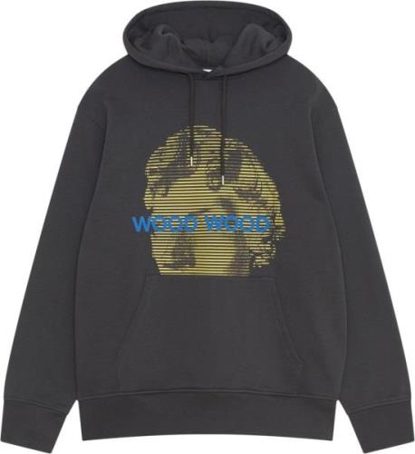 Wood Wood Wwzeus Striped Face Hoodie Gots Mand Anthracite Hoodies Str ...