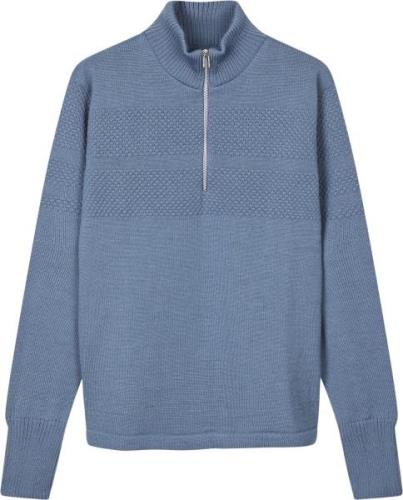 Mads Nørgaard - Copenhagen Wool Klemens Half Zip Knit Mand Blå Cardiga...