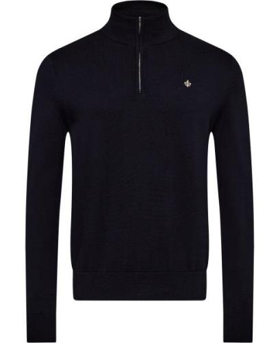 Morris Stockholm Brian Half Zip Mand Old Blue Turtlenecks Str L - hos ...