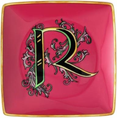 Versace Bowl 12cm sq. Flat, Holiday Alphabet R, Versace Flerfarvet Str...