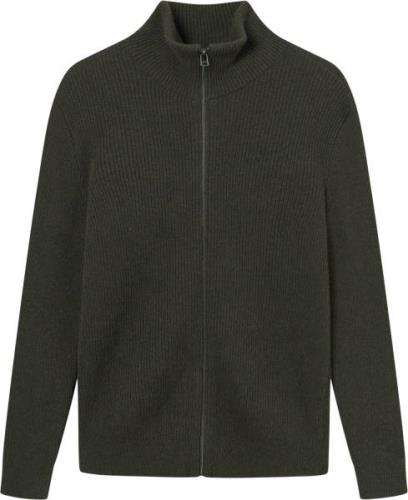 Forét Marsh RIB ZIP High Neck Mand Dark Moss Turtlenecks Str L - hos M...