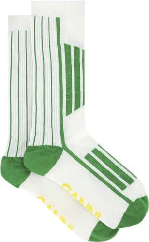 Ganni Sporty Socks Ankelstrømper Str M/L - hos Magasin