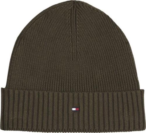 Tommy Hilfiger TH Flag Pima Cotton Beanie ONE SIZE - Huer hos Magasin