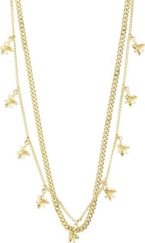 Pilgrim Riko Recycled Necklaces, 2in-1 set, Gold-plated one size - Hal...