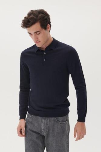 Matinique Maklint Mand Dark Navy Melange Langærmede Poloer Regular Fit...