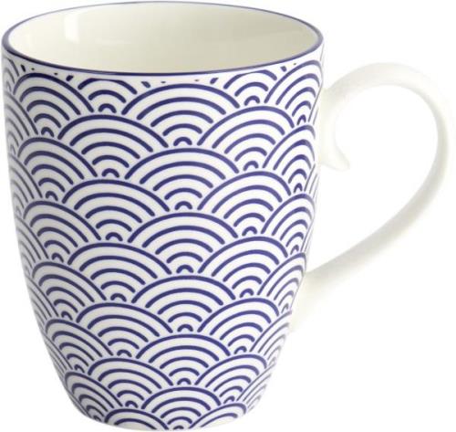 Tokyo Design Studio Nippon Blue Mug 8.5x10. 2cm 380ml Wave Blue/white ...